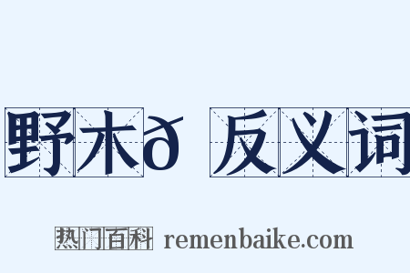 野木𠇗反义词是什么意思的图片
